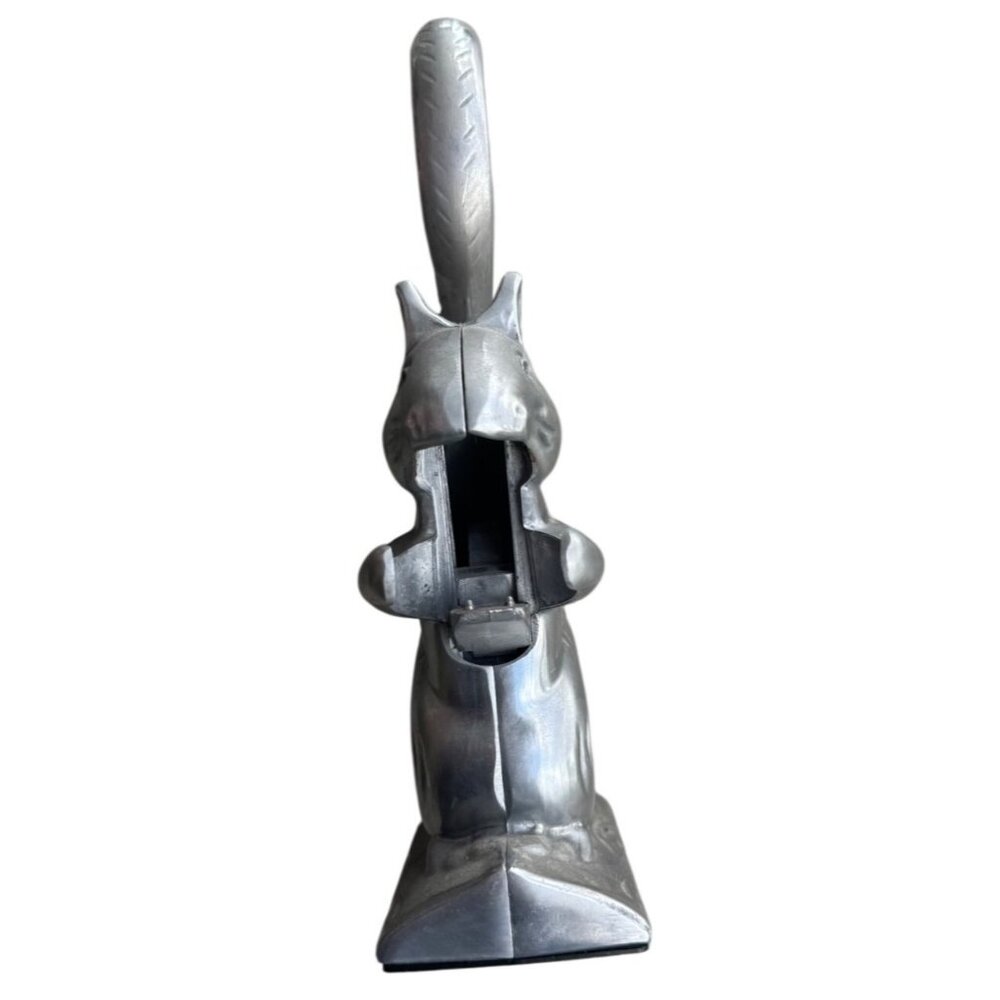 Vintage Cast Aluminum Squirrel Nutcracker with Tail Lever – Rustic Lodge Decor - Picture 8 of 11